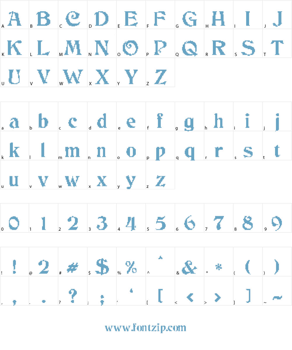 JMH Cthulhumbus Arcade Font Character